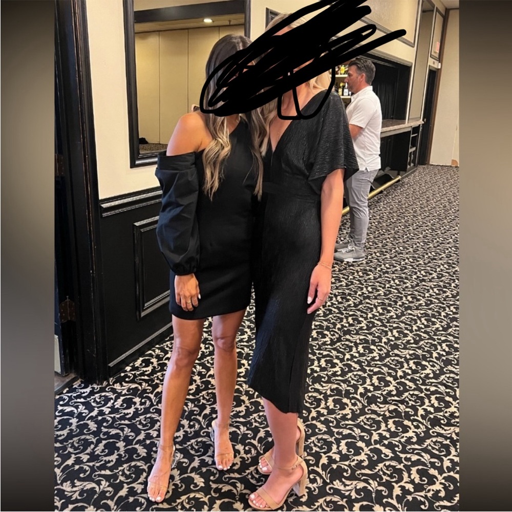 Black midi dress!